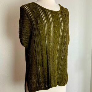 Denim & supply Ralph Lauren olive green loose crochet sweater M